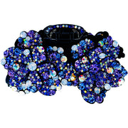 Yoko Handmade Leather Acrylic Flower Hair Claw JAW  use Swarovski Elemental Crystal Nave Blue Pink Green, Hair Claw - MOGHANT