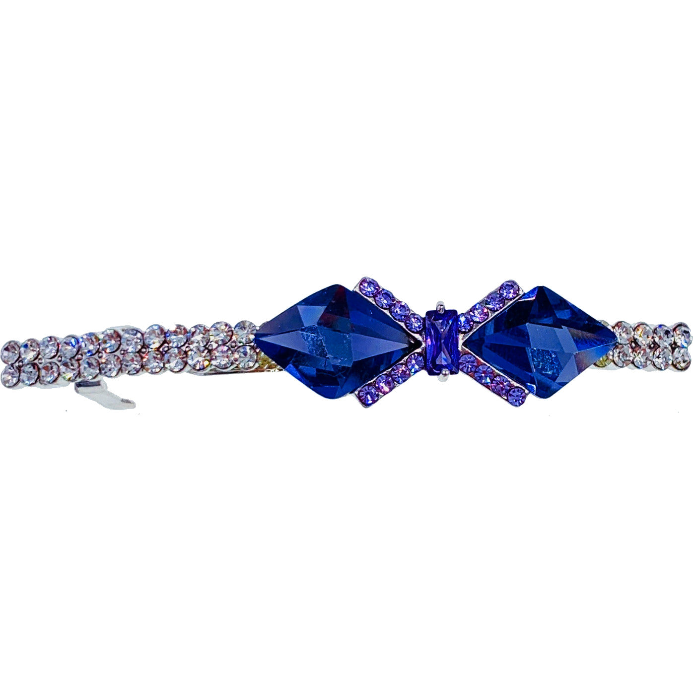 Kaba Glam BOW Barrette Cubic Zirconia CZ Crystal Swarovski Elementary Crystal, Barrette - MOGHANT