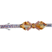 Kaba Glam BOW Barrette Cubic Zirconia CZ Crystal Swarovski Elementary Crystal, Barrette - MOGHANT