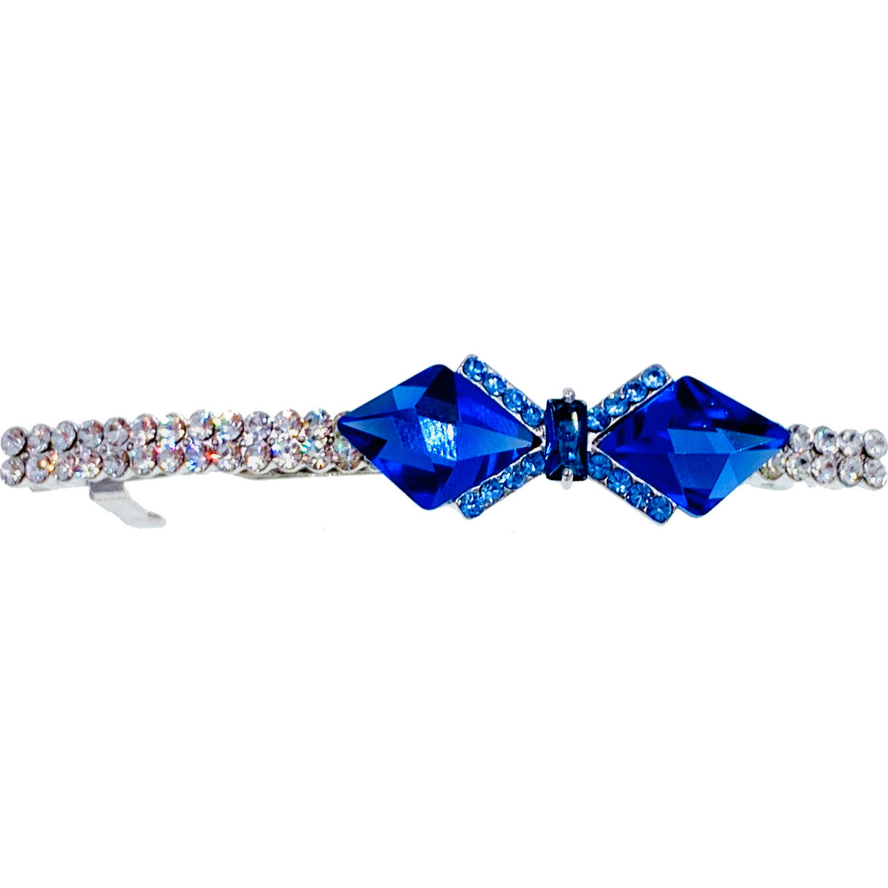 Kaba Glam BOW Barrette Cubic Zirconia CZ Crystal Swarovski Elementary Crystal, Barrette - MOGHANT