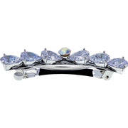 Clara Glam BOW Barrette Cubic Zirconia CZ Crystal Swarovski Elementary Crystal, Barrette - MOGHANT