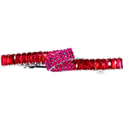 Cinzia Glam Simple Barrette Cubic Zirconia CZ Crystal Swarovski Elementary Crystal, Barrette - MOGHANT