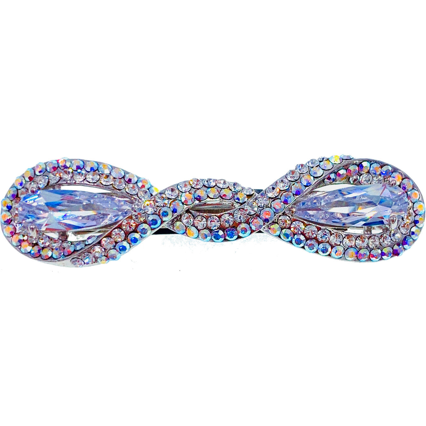 Cristiana Glam BOW Barrette Cubic Zirconia CZ Crystal Swarovski Elementary Crystal, Barrette - MOGHANT