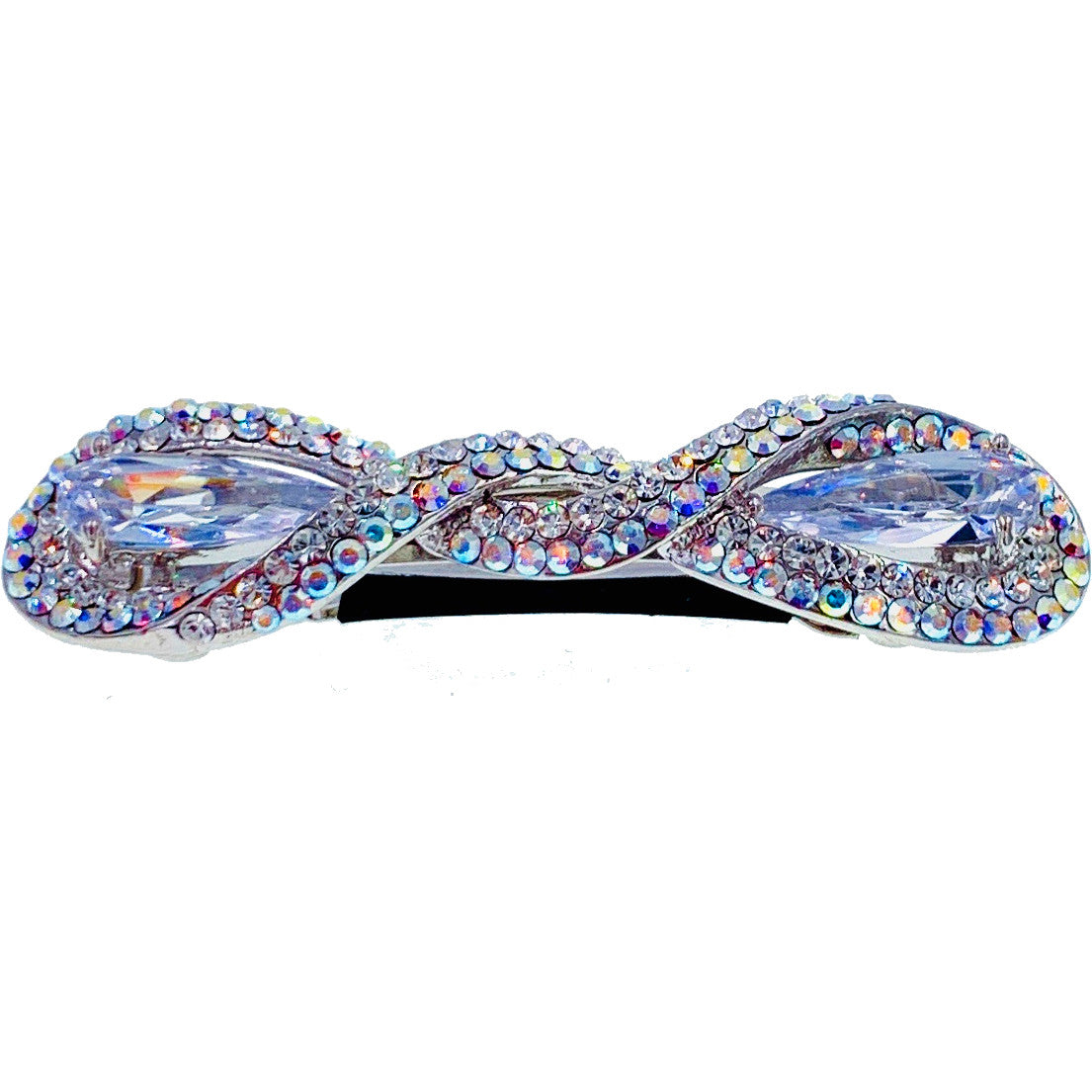 Cristiana Glam BOW Barrette Cubic Zirconia CZ Crystal Swarovski Elementary Crystal, Barrette - MOGHANT