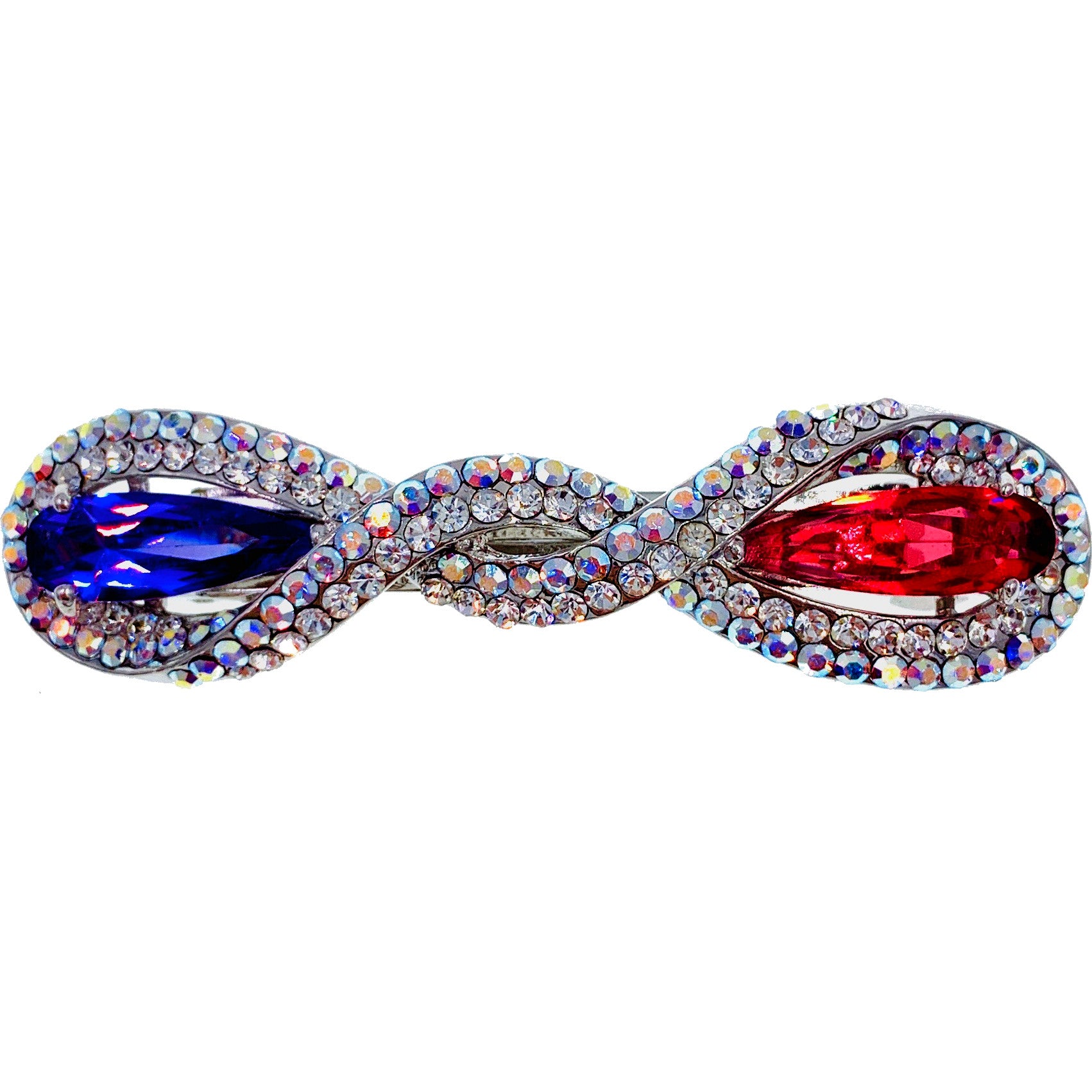 Cristiana Glam BOW Barrette Cubic Zirconia CZ Crystal Swarovski Elementary Crystal, Barrette - MOGHANT