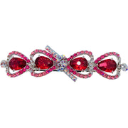 Osada Glam BOW Barrette Cubic Zirconia CZ Crystal Swarovski Elementary Crystal, Barrette - MOGHANT