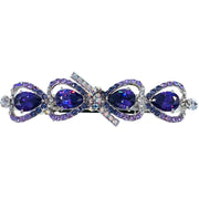 Osada Glam BOW Barrette Cubic Zirconia CZ Crystal Swarovski Elementary Crystal, Barrette - MOGHANT