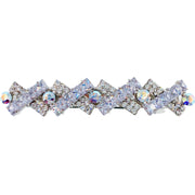 Andreina Glam Bow Simple Barrette Cubic Zirconia CZ Crystal Swarovski Elementary Crystal, Barrette - MOGHANT