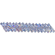 Mahaut GlamSimple Barrette use Swarovski and Cubic Zirconia Crystal Silver Clear Wedding Bridal Prom Gift, Barrette - MOGHANT