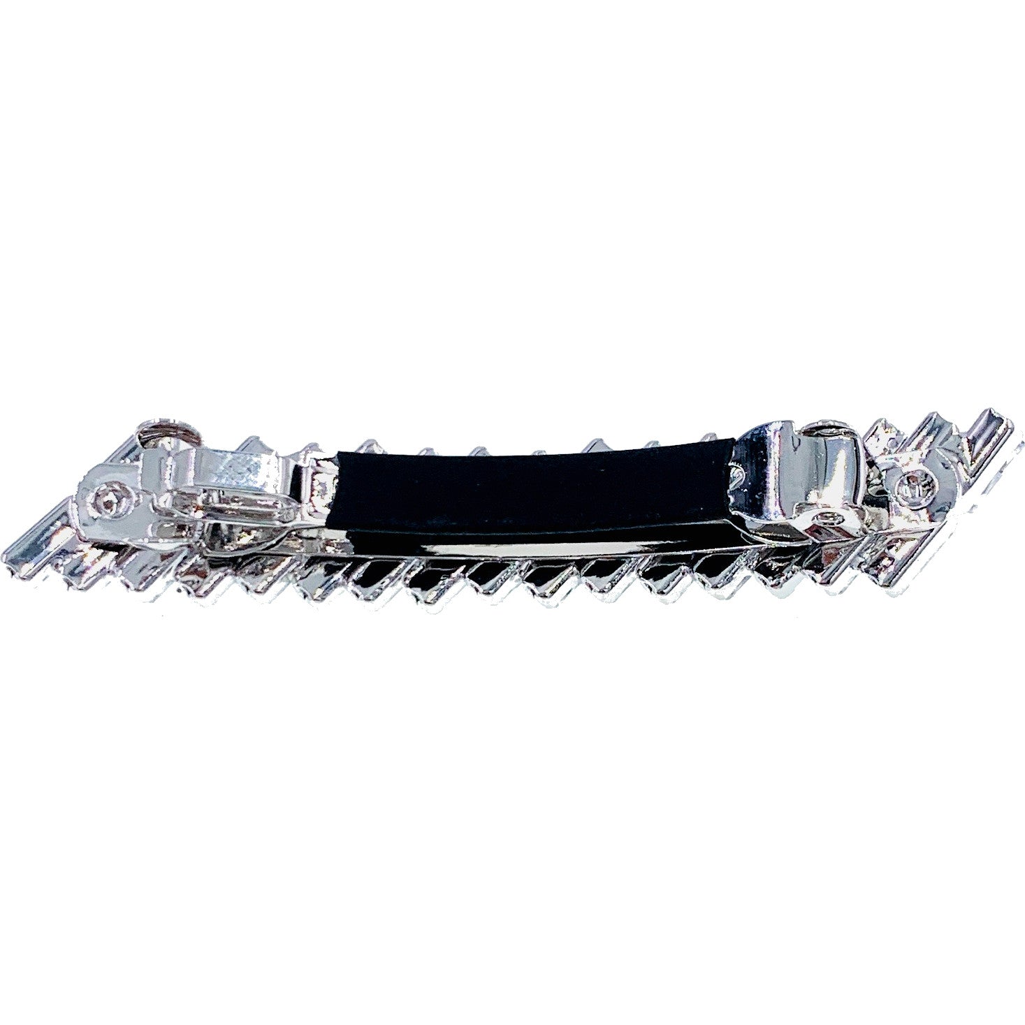 Mahaut GlamSimple Barrette use Swarovski and Cubic Zirconia Crystal Silver Clear Wedding Bridal Prom Gift, Barrette - MOGHANT
