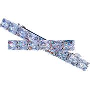Lottie Glam Bow Barrette use Swarovski and Cubic Zirconia Crystal Silver Clear Wedding Bridal Prom Party, Barrette - MOGHANT