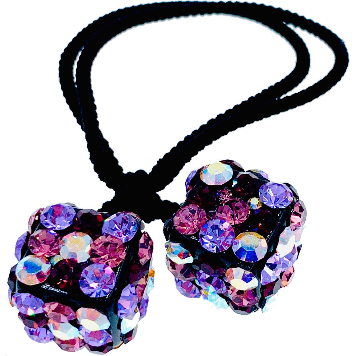 Ambrosine Handmade Dice Ponytail Holder Scrunchies use Swarovski Crystal Hair Rope Wrap, Ponytail Holder - MOGHANT