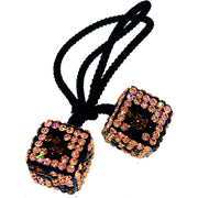Ambrosine Handmade Dice Ponytail Holder Scrunchies use Swarovski Crystal Hair Rope Wrap, Ponytail Holder - MOGHANT
