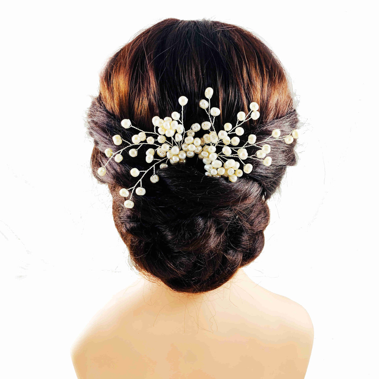 Jade Fresh Water Pearls Wedding Hair Comb Brides &  Hairpins