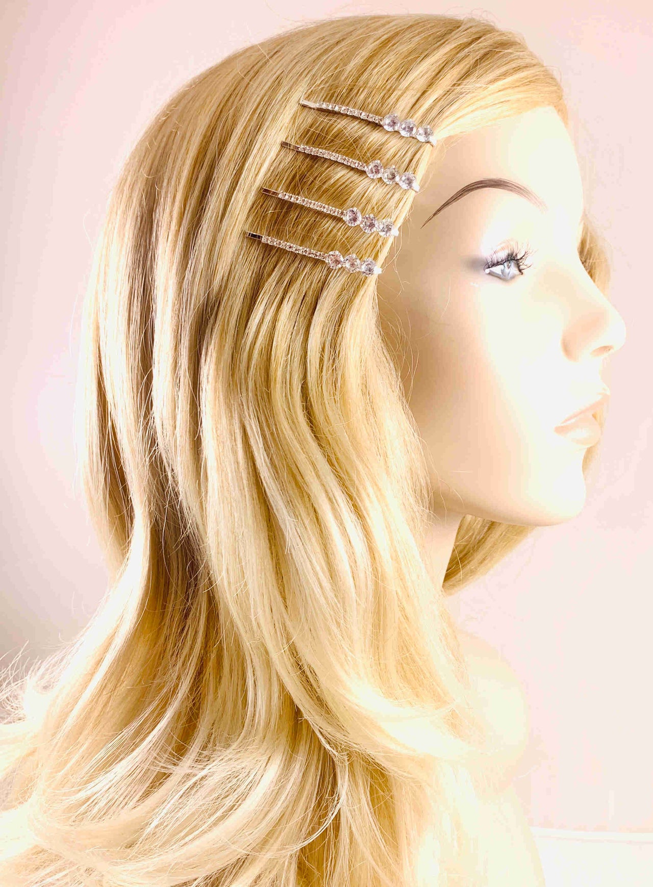 Vania Simple bobby pin silver Cubic Zirconia Crystals