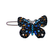 Fairy Handmade Small Butterfly Hair Clip use Swarovski Elementary Crystal Pink Blue Gold Brown Yellow Green Purple Black White, Hair Clip - MOGHANT