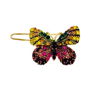 Fairy Handmade Small Butterfly Hair Clip use Swarovski Elementary Crystal Pink Blue Gold Brown Yellow Green Purple Black White, Hair Clip - MOGHANT