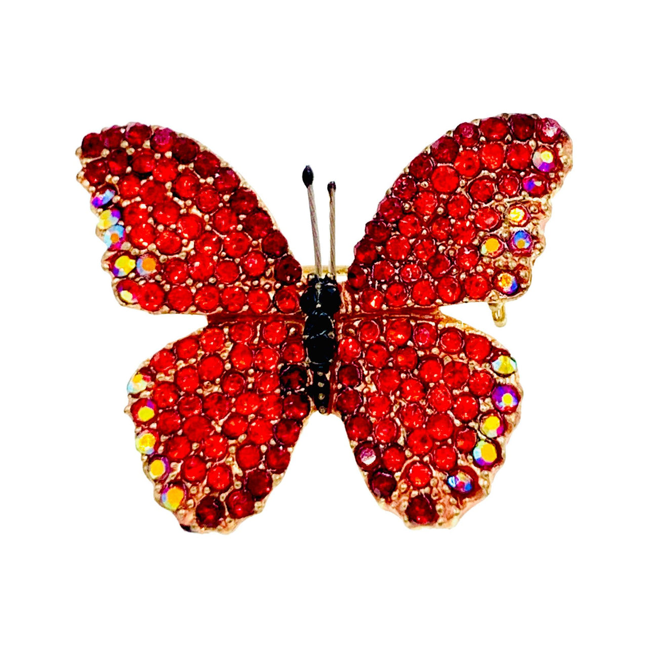 Lucinda Handmade Small Butterfly Brooch Pin use Swarovski Elementary Crystal, Brooch - MOGHANT