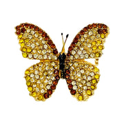 Lucinda Handmade Small Butterfly Brooch Pin use Swarovski Elementary Crystal, Brooch - MOGHANT
