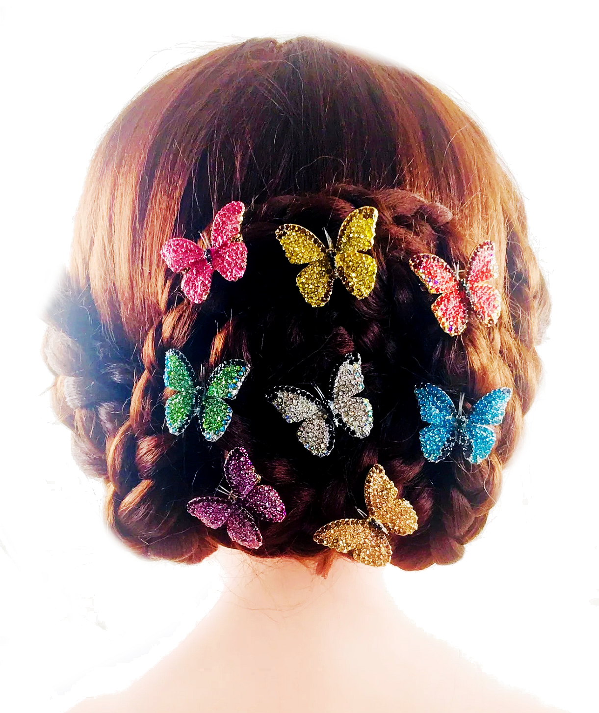 Lucinda Butterfly Hair Clip use Swarovski Elementary Crystal, Hair Clip - MOGHANT