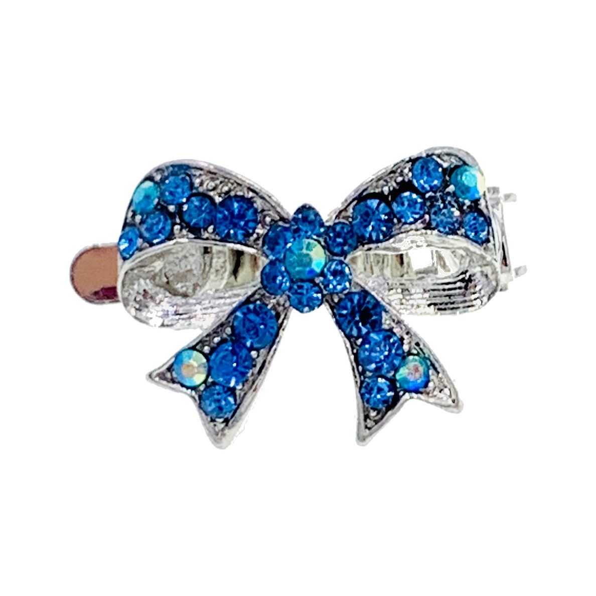Bianca Bow Magnetic Hair Clip Rhinestone  Crystal Hairpin Barrette, Magnetic Clip - MOGHANT