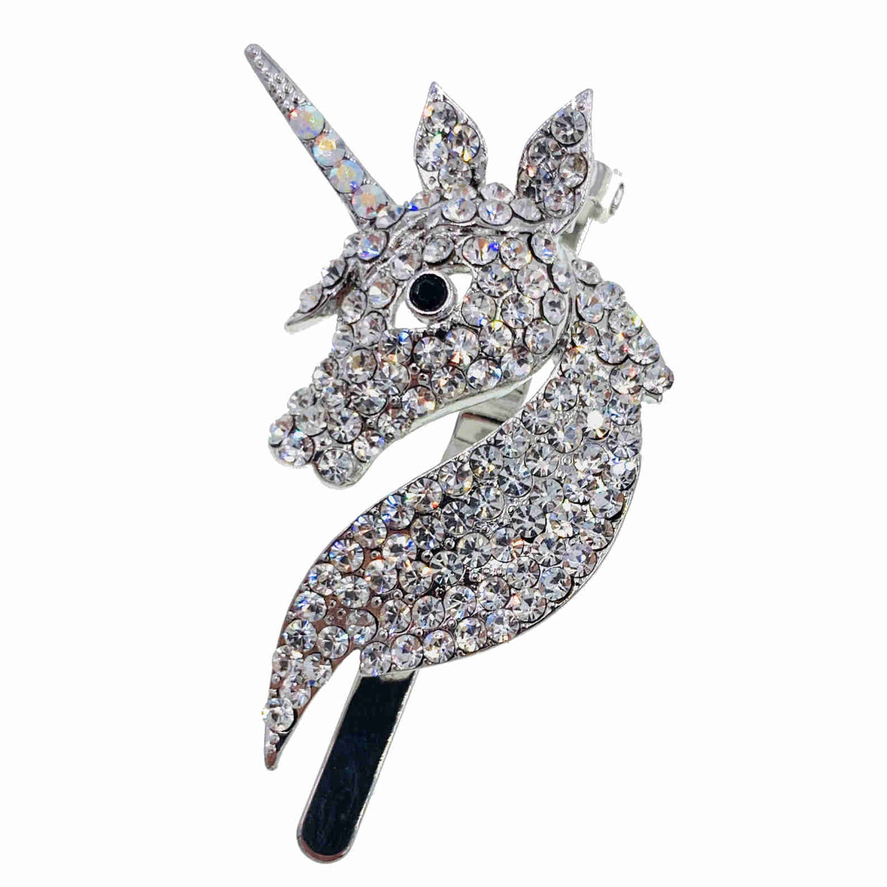 Unicorn Magnetic Barrette Hair Clip Austria Crystal