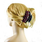 Daphne Handmade Acrylic Flower Hair Claw JAW  use Swarovski Elemental Crystal, Hair Claw - MOGHANT