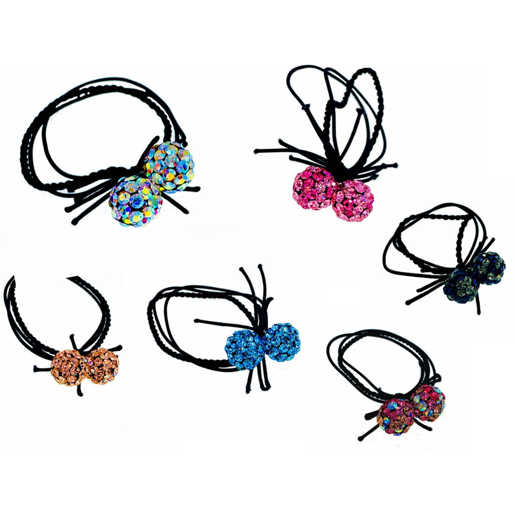 Zoé Handmade Crystal ball Ponytail Holder Scrunchies made with Swarovski ELM Crystal Hair Rope Wrap, Ponytail Holder - MOGHANT