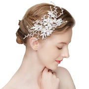 Handmade Wedding Hair Clip Flower with Austrian Crystals, Wedding Hair Comb - MOGHANT