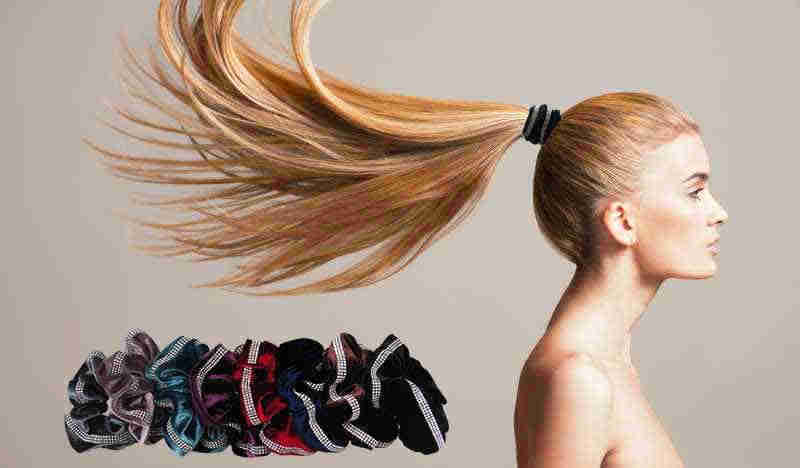 Echo Crystal Ponytail Holder Scrunchie