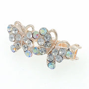 Twin Butterfly Magnetic Hair Clip use Rhinestone Crystal gold base Clear AB, Magnetic Clip - MOGHANT