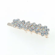Bar Flower Magnetic Hair Clip use Rhinestone Crystal gold base Clear AB, Magnetic Clip - MOGHANT