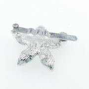 Redbud Flower Magnetic Hair Clip use Rhinestone Crystal silver base Clear AB, Magnetic Clip - MOGHANT