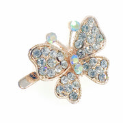 Butterfly Magnetic Hair Clip use Rhinestone Crystal gold base Clear AB, Magnetic Clip - MOGHANT