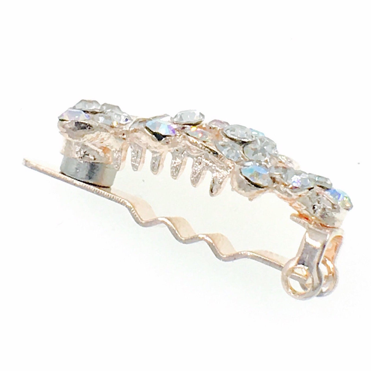 Twin Butterfly Magnetic Hair Clip use Rhinestone Crystal gold base Clear AB, Magnetic Clip - MOGHANT