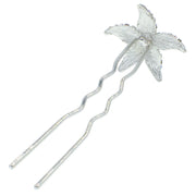 Starfish Hair Stick Pin Sea Star use Swarovski Crystal silver base, Hair Stick - MOGHANT