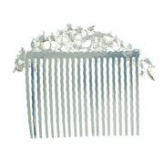 Fresh Floral Hair Comb Austrian Crystal Vintage Simple Flower silver base Purple, Hair Comb - MOGHANT