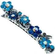 Beak Flower Hair Clip Rhinestone Crystal Clamp Alligator Pelican silver base, Hair Clip - MOGHANT